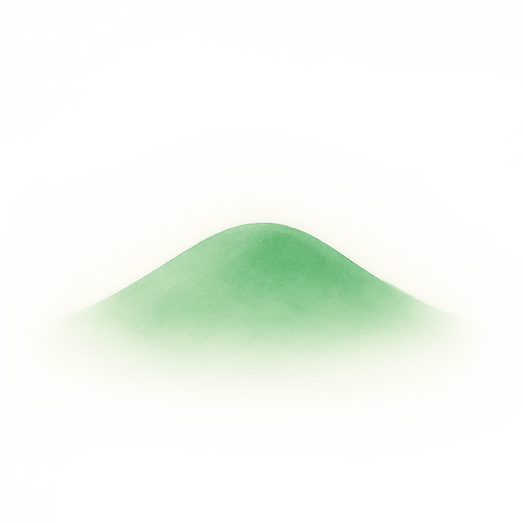 Forest path in soft morning light