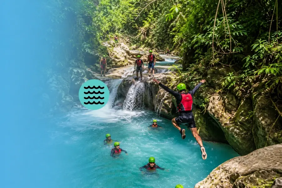 Best Hot Day Adventure Zipline and Canyoneering in Water Activities in Moalboal, Cebu, Philippines