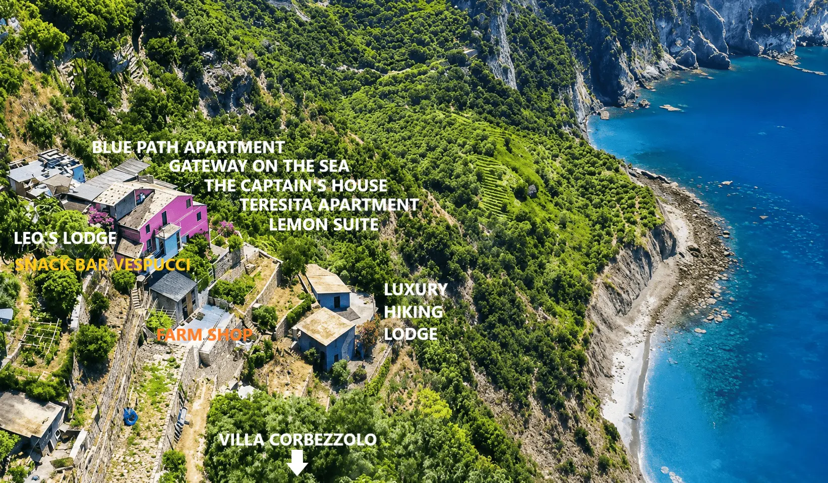 Leo's Lodge hotel in Corniglia, Liguria, Italy