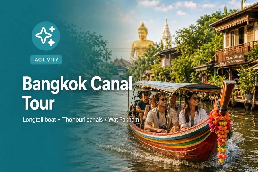 Bangkok Cultural Side Canal Longtailboat Trip in Guided Tour in Bangkok, Thailand