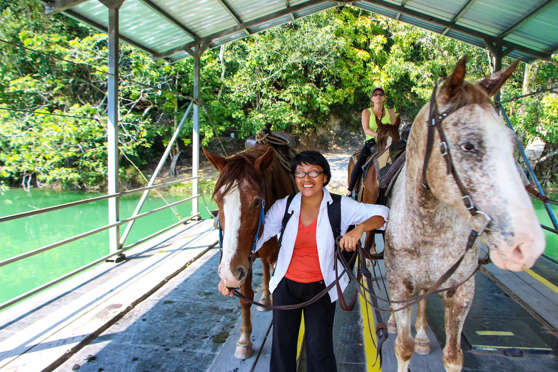 Horseback Riding to Xunantunich horseback riding in San José Succotz, Cayo, Belize