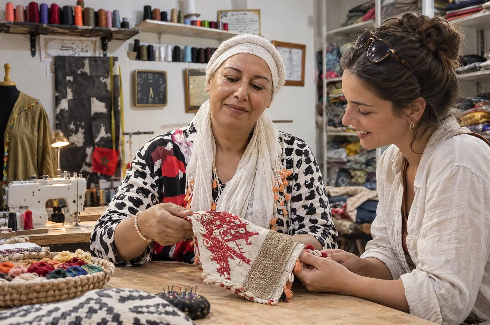 Traditional embroidery workshop, Marrakech image 3
